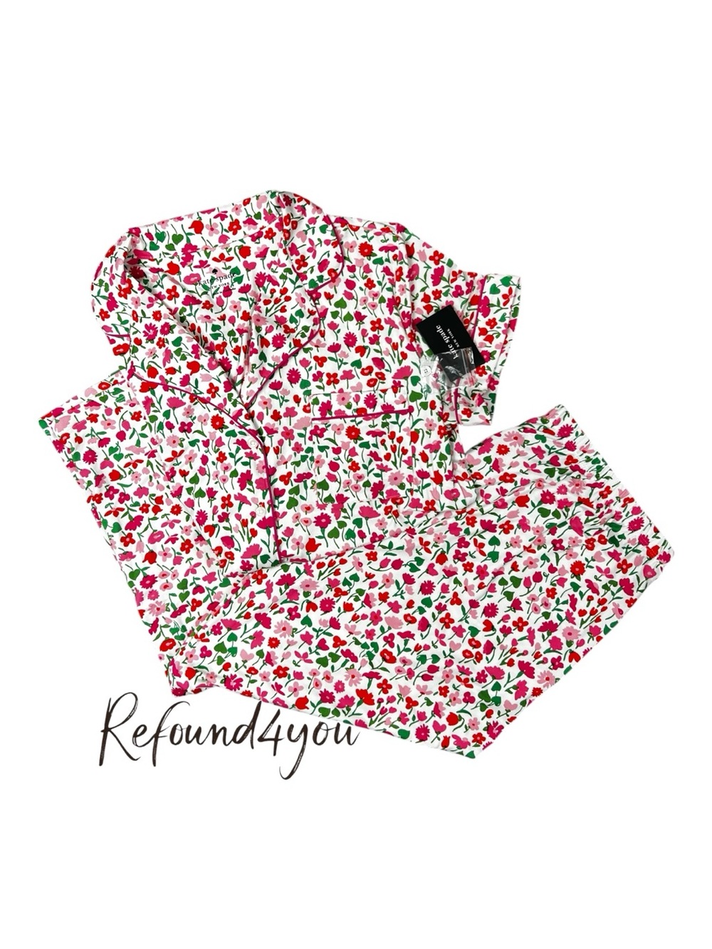 kate spade - ‘Floral pink/red’ Pajama Set. SZ: Large. NWT. Last one!